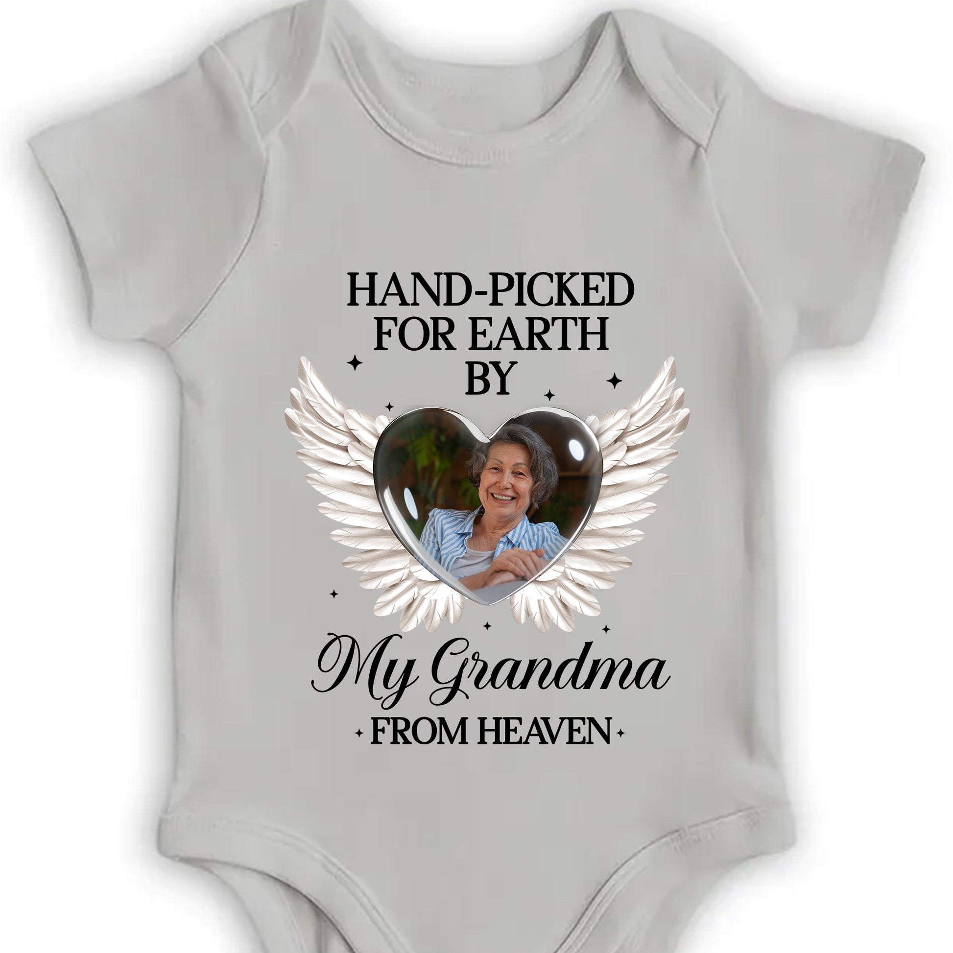 Hand-picked for Earth by My Grandma from Heaven, Wings and Photo Frame