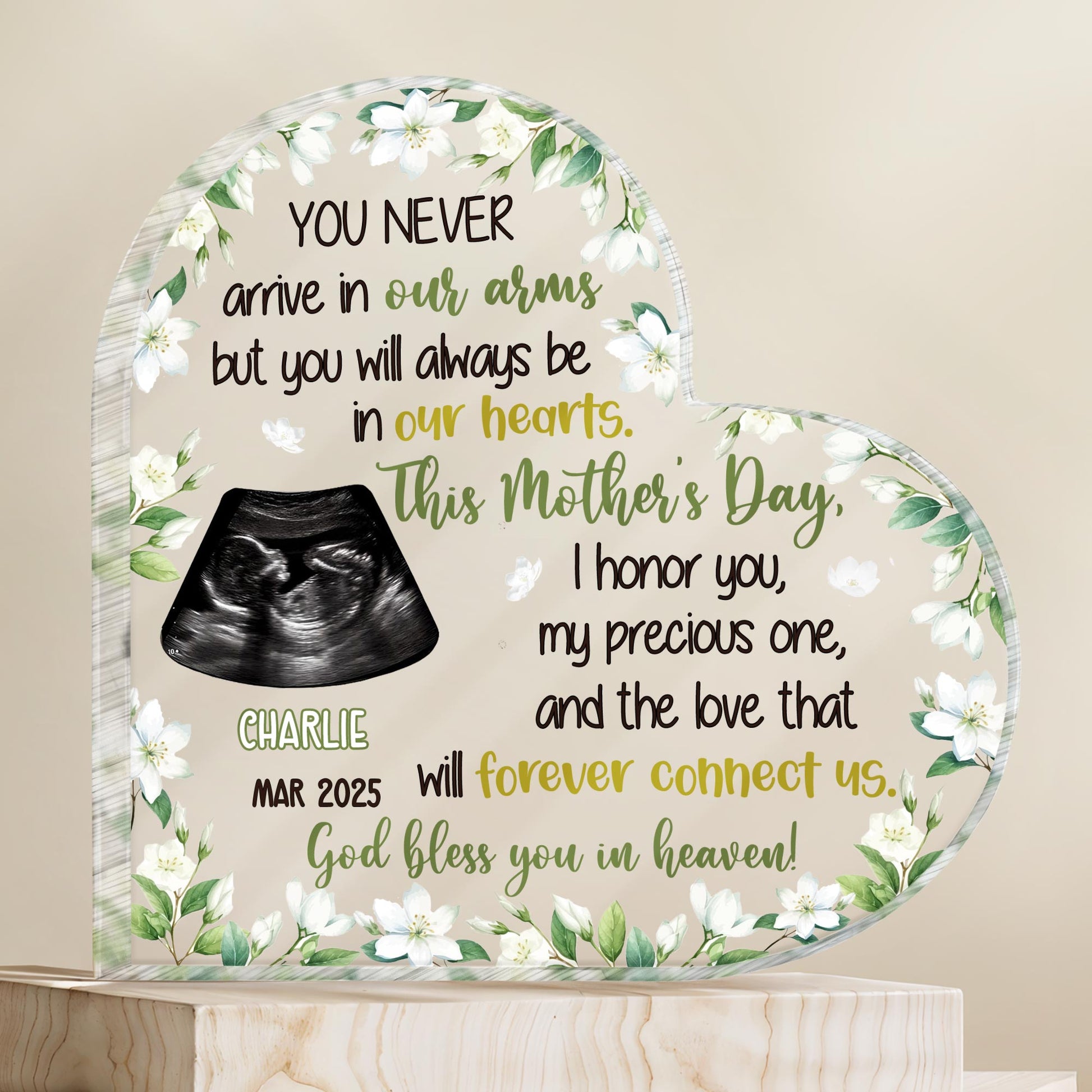 You Never Arrive In Our Arms But You Will Always Be In Our Hearts, Ultrasound and Flowers