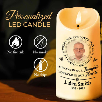 Always In Our Thoughts, Forever In Our Hearts Memorial Candle