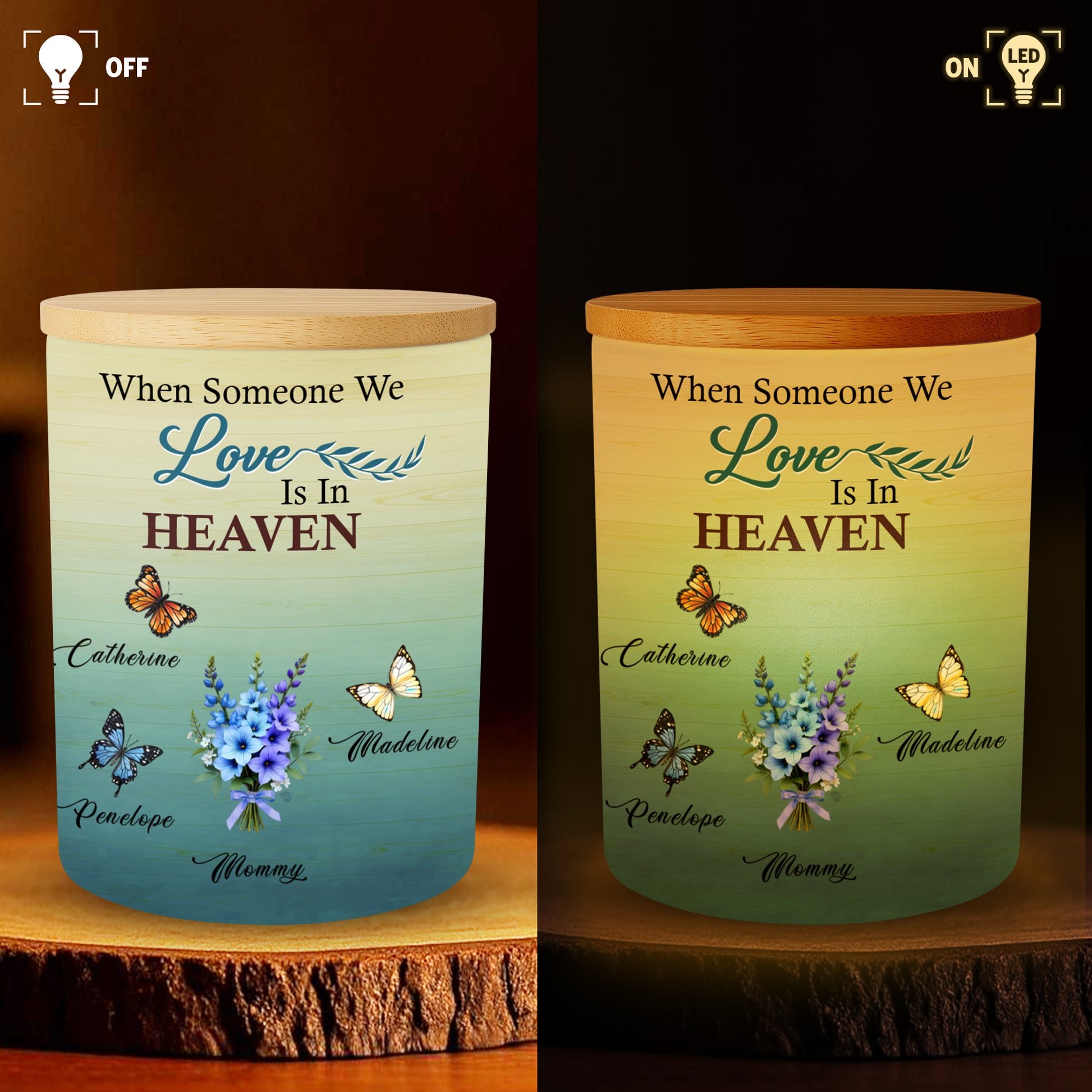 When Someone We Love Is In Heaven, Butterflies And Flowers