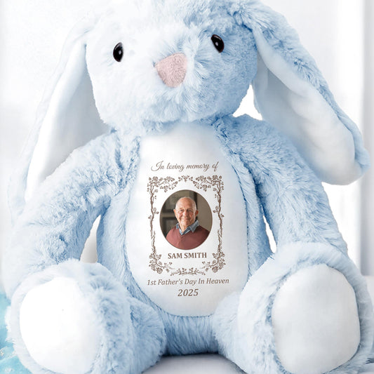 In Loving Memory of Sam Smith, 1st Father's Day in Heaven 2025, Photo Frame and Memorial Text