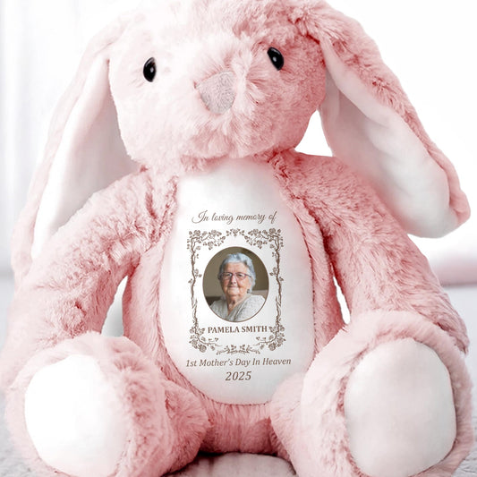 In Loving Memory Of Pamela Smith, 1st Mother's Day In Heaven 2025, Stuffed Bunny