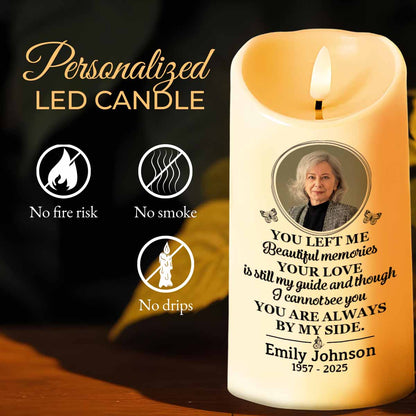 You Left Me Beautiful Memories Memorial LED Candle