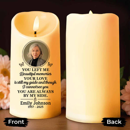 You Left Me Beautiful Memories Memorial LED Candle