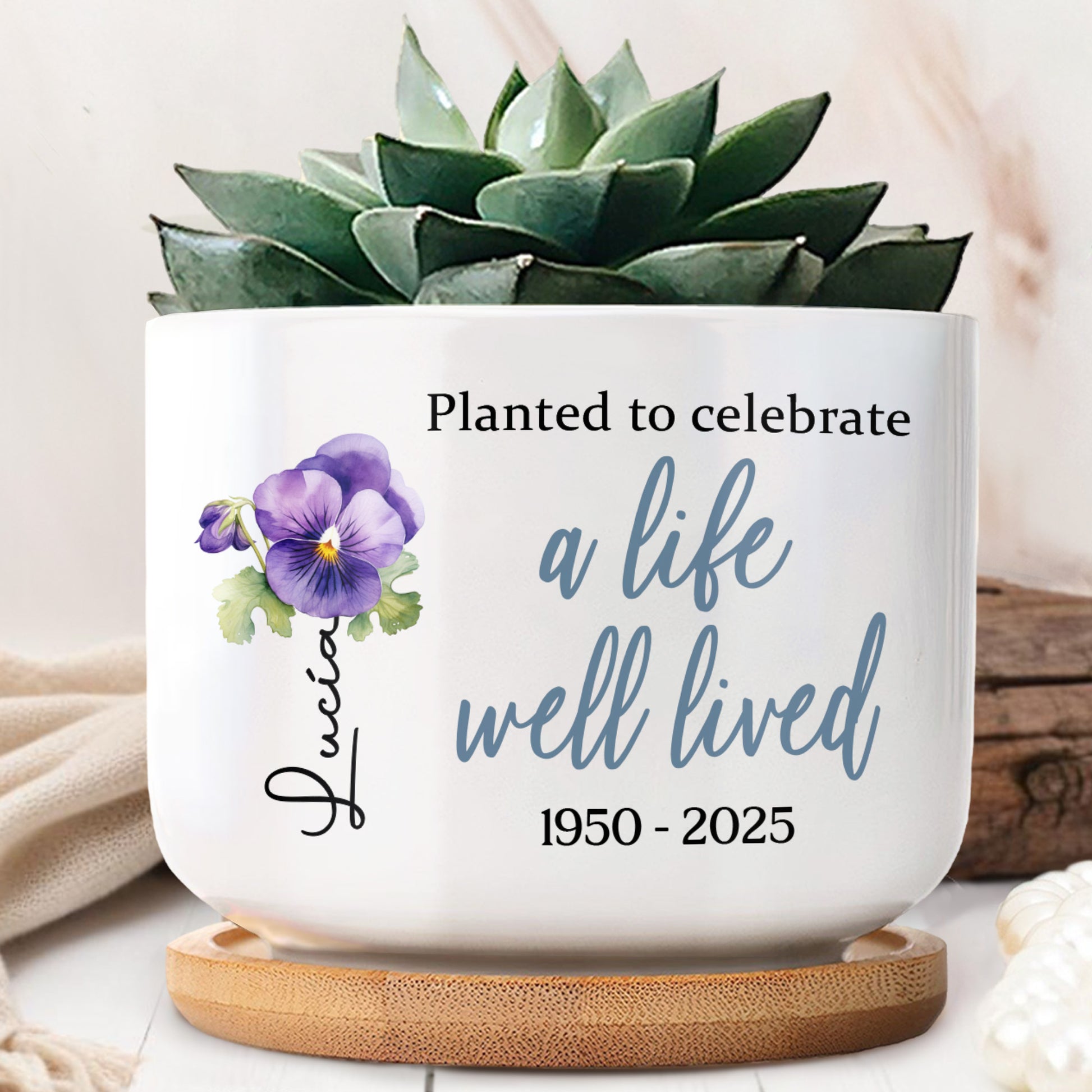 Planted To Celebrate A Life Well Lived, Pansy Flowers