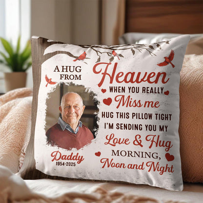 A Hug From Heaven, Pillow With Birds And Hearts