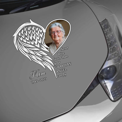 Never Drive Faster Than Your Guardian Angel Can Fly, Angel Wings Heart