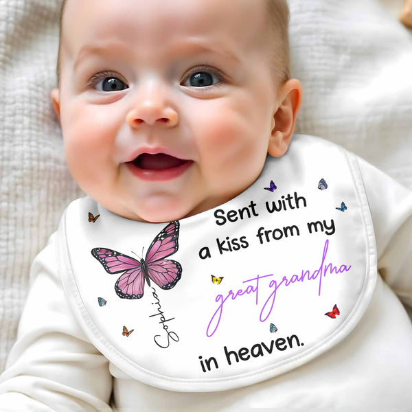 Sent With A Kiss From Great Grandma, Butterflies Design