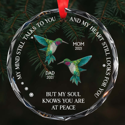 My Mind Still Talks To You - Personalized Custom Circle Glass Ornament - HME244_CGOR