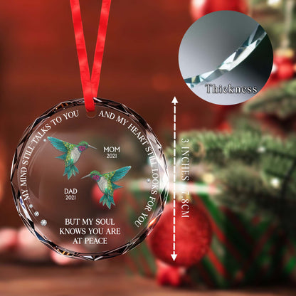 My Mind Still Talks To You - Personalized Custom Circle Glass Ornament - HME244_CGOR