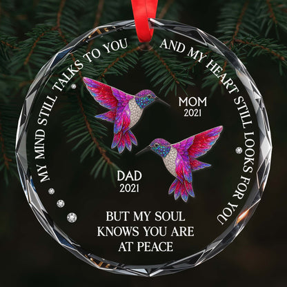 My Mind Still Talks To You - Personalized Custom Circle Glass Ornament - HME244_CGOR