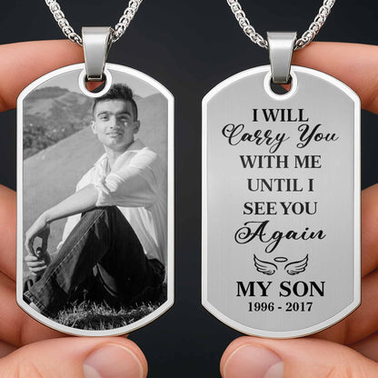 Capture Your Cherished Memories, Personalized Photo - Personalized Custom Dog Tag Necklace - HME246_DTNECK