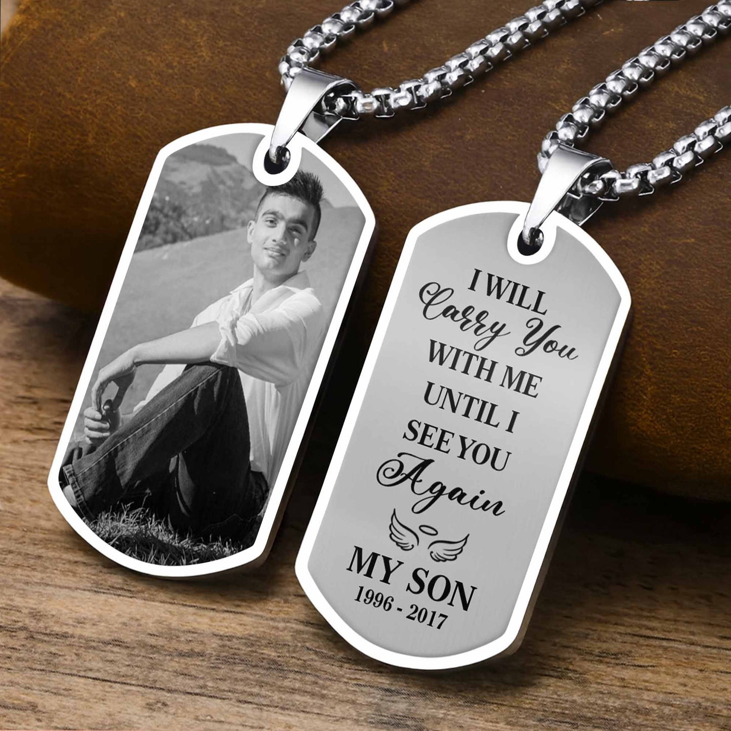 Capture Your Cherished Memories, Personalized Photo - Personalized Custom Dog Tag Necklace - HME246_DTNECK