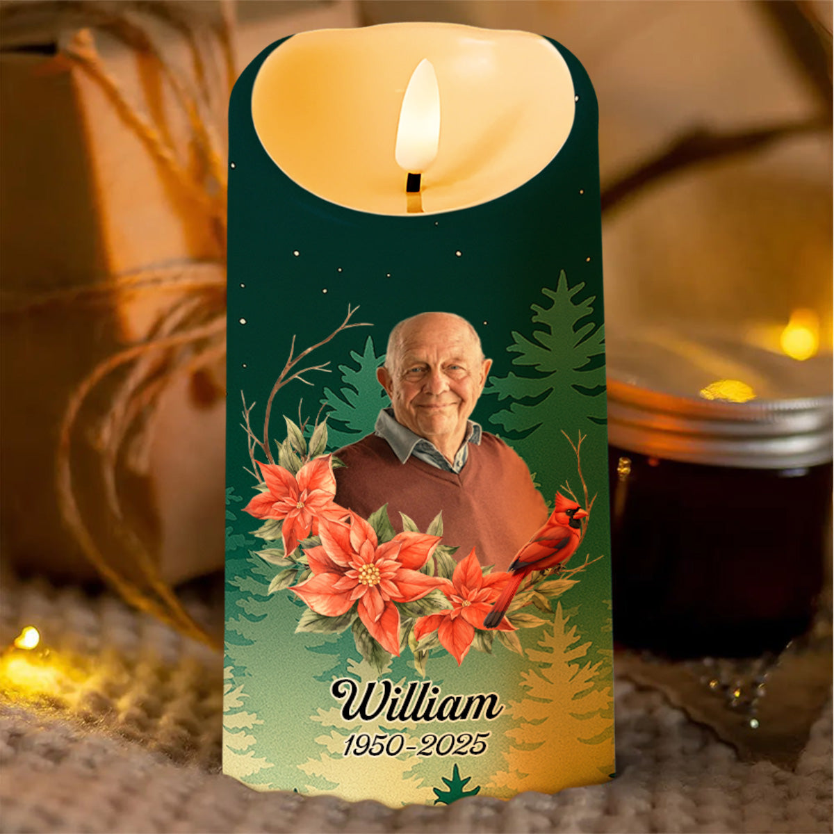 Those We Love Don't Go Away, Memorial LED Candle - Personalized Custom LED Candle - HME254_LECA
