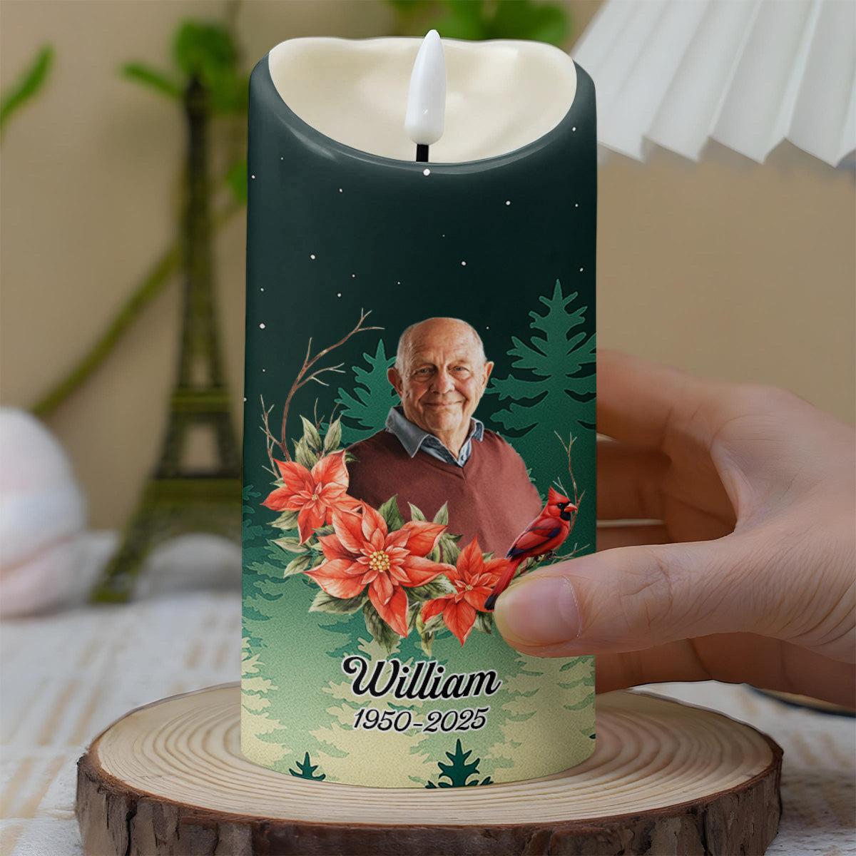 Those We Love Don't Go Away, Memorial LED Candle - Personalized Custom LED Candle - HME254_LECA