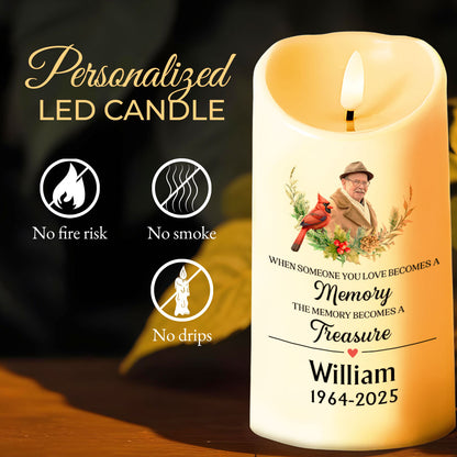 When Someone You Love Becomes A Memory - Personalized Custom LED Candle - HME255_LECA