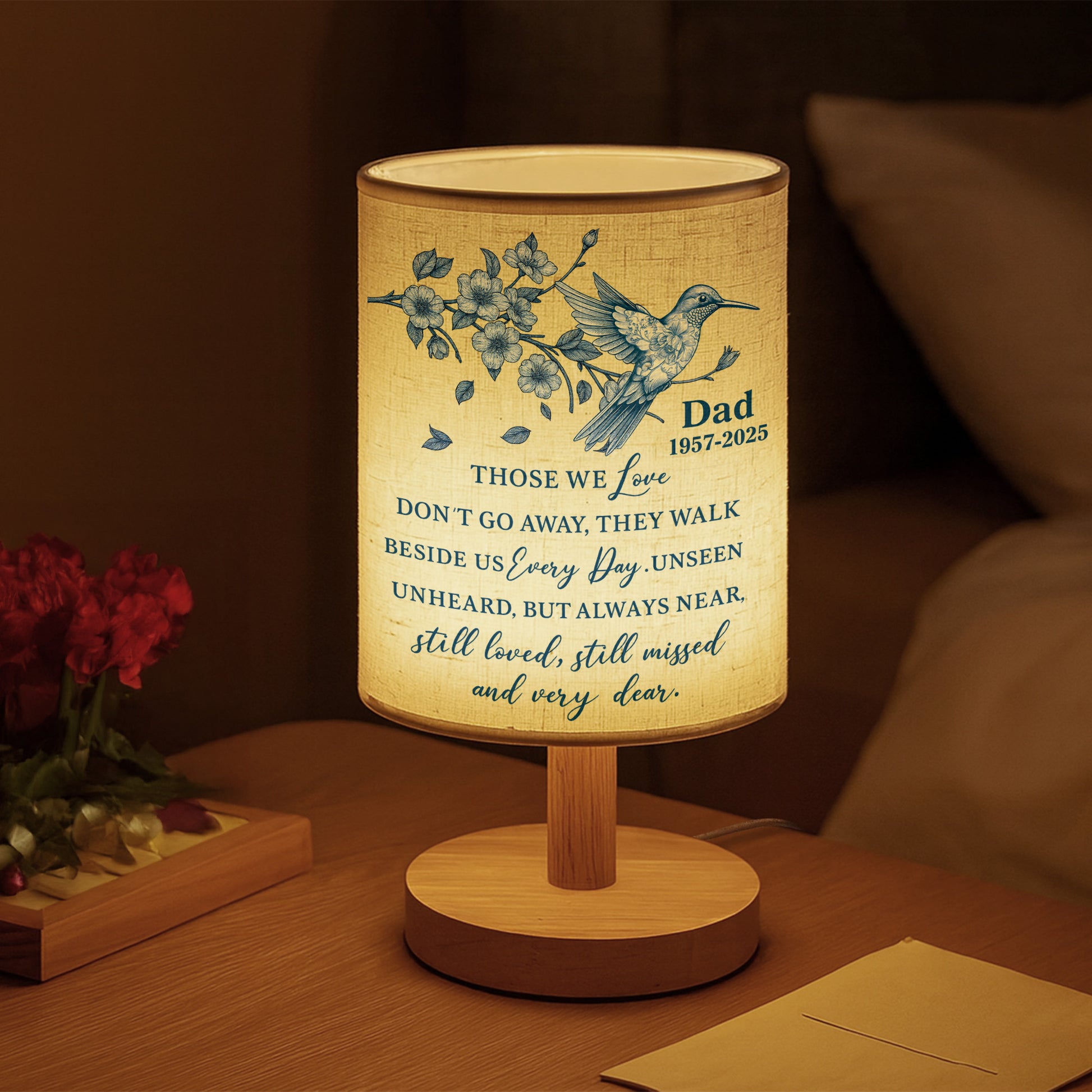 Those We Love Don't Go Away, Bird And Flowers Lamp