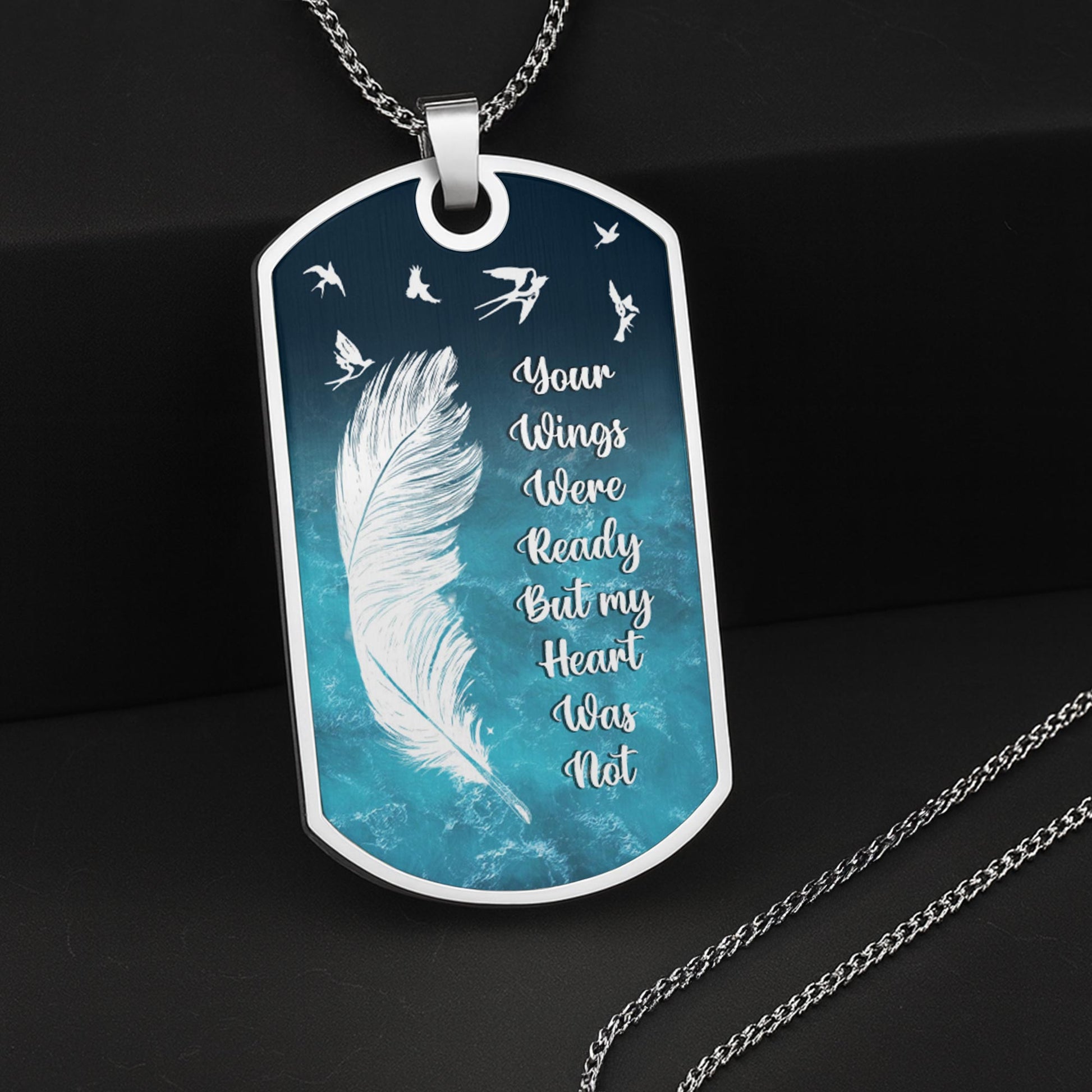 Customized With Blue Flowers And Angel Wings