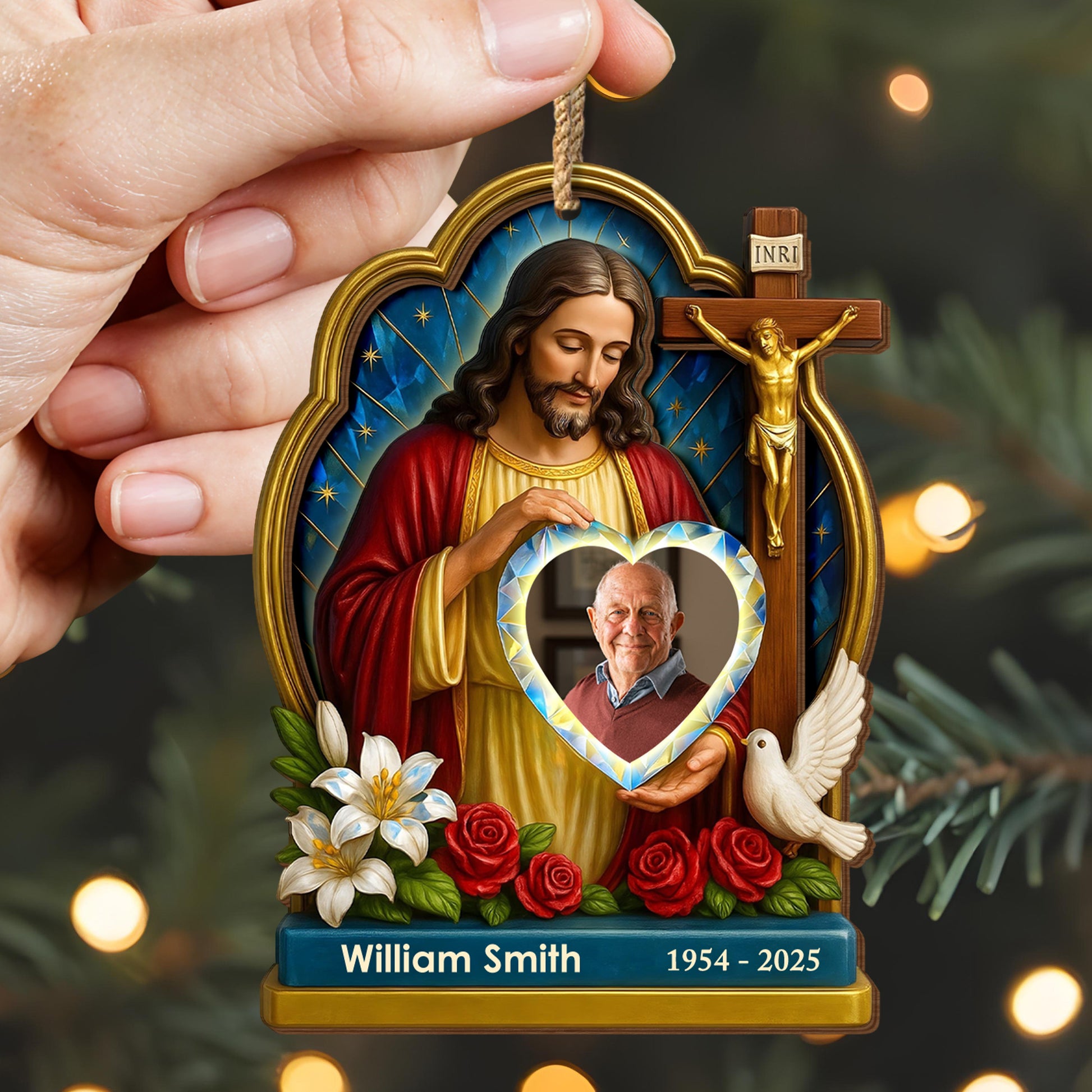 Beautiful Spiritual Depiction With Jesus And Symbols Of Peace