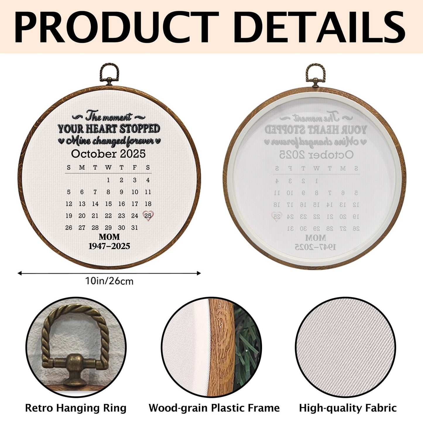 The Moment Your Heart Stopped, Calendar Design