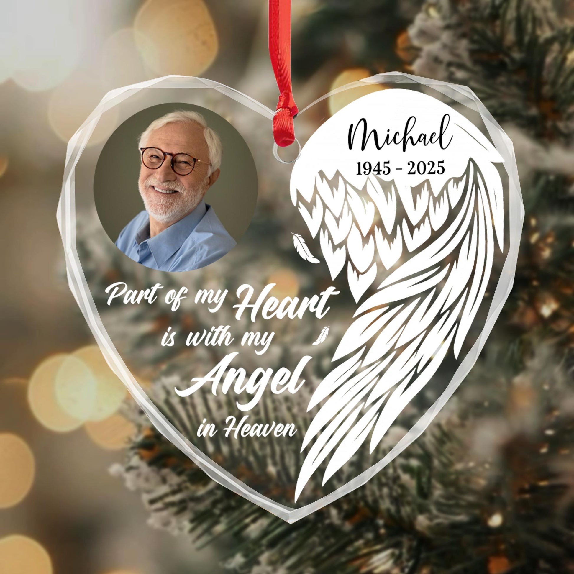 Part Of My Heart Is With My Angel, Angel Wings, Heart