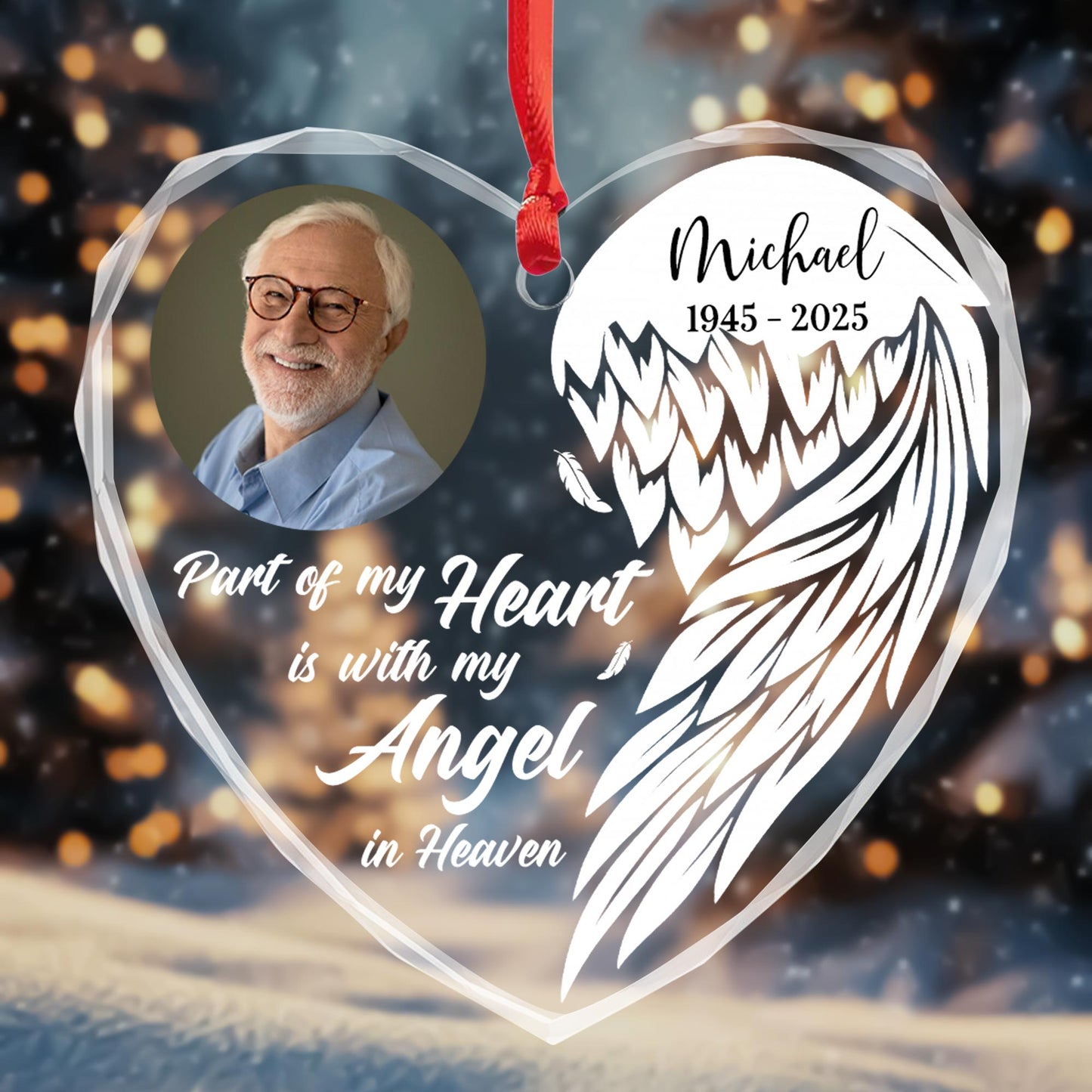 Part Of My Heart Is With My Angel, Angel Wings, Heart