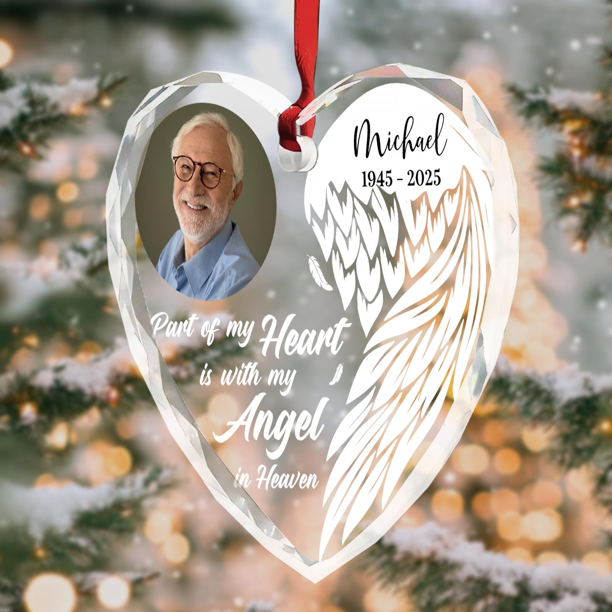 Part Of My Heart Is With My Angel, Angel Wings, Heart