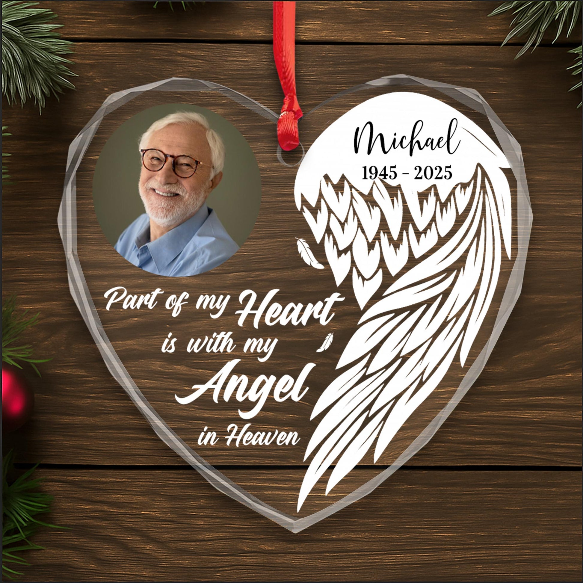 Part Of My Heart Is With My Angel, Angel Wings, Heart