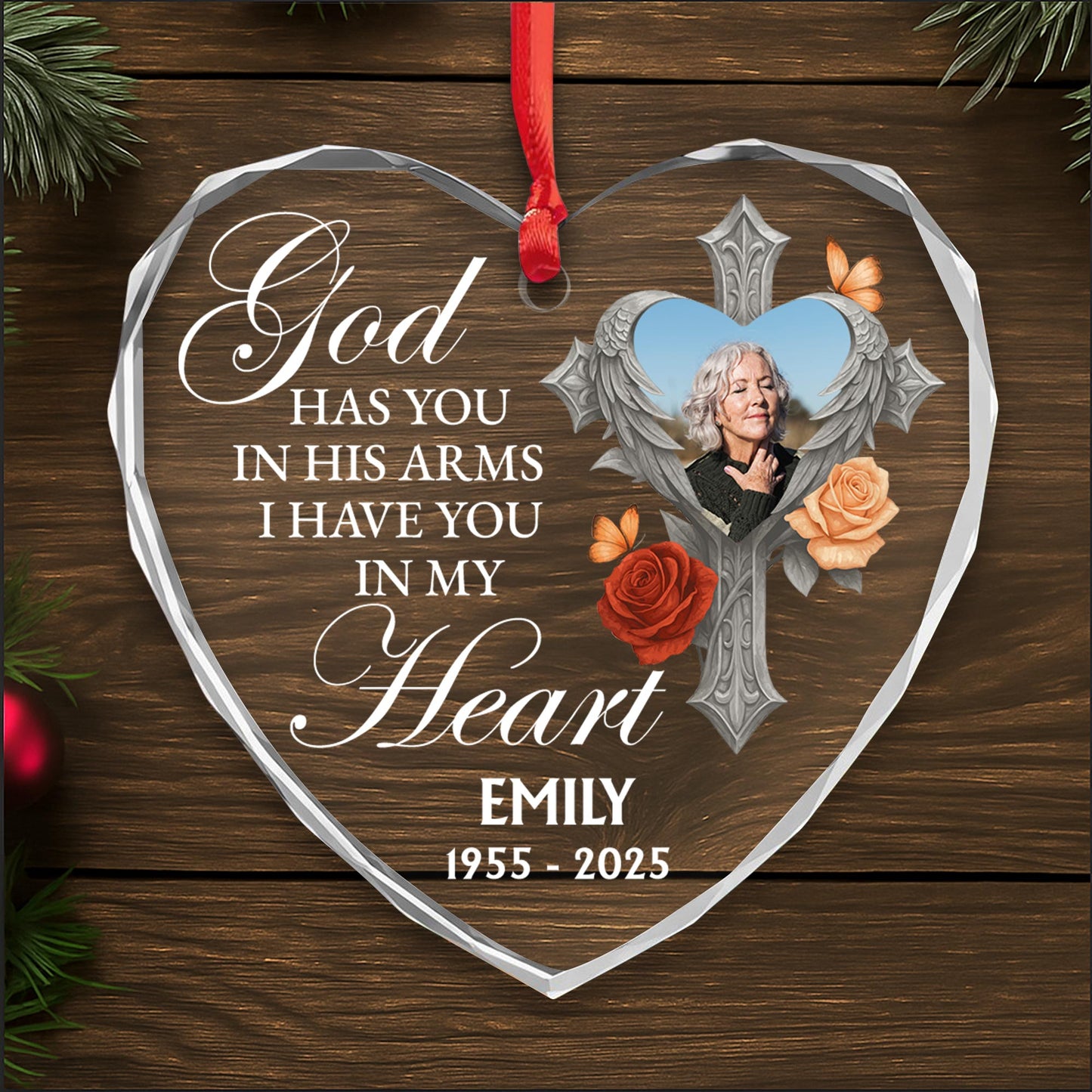 God Has You In His Arms, I Have You In My Heart, Heart Wings Roses