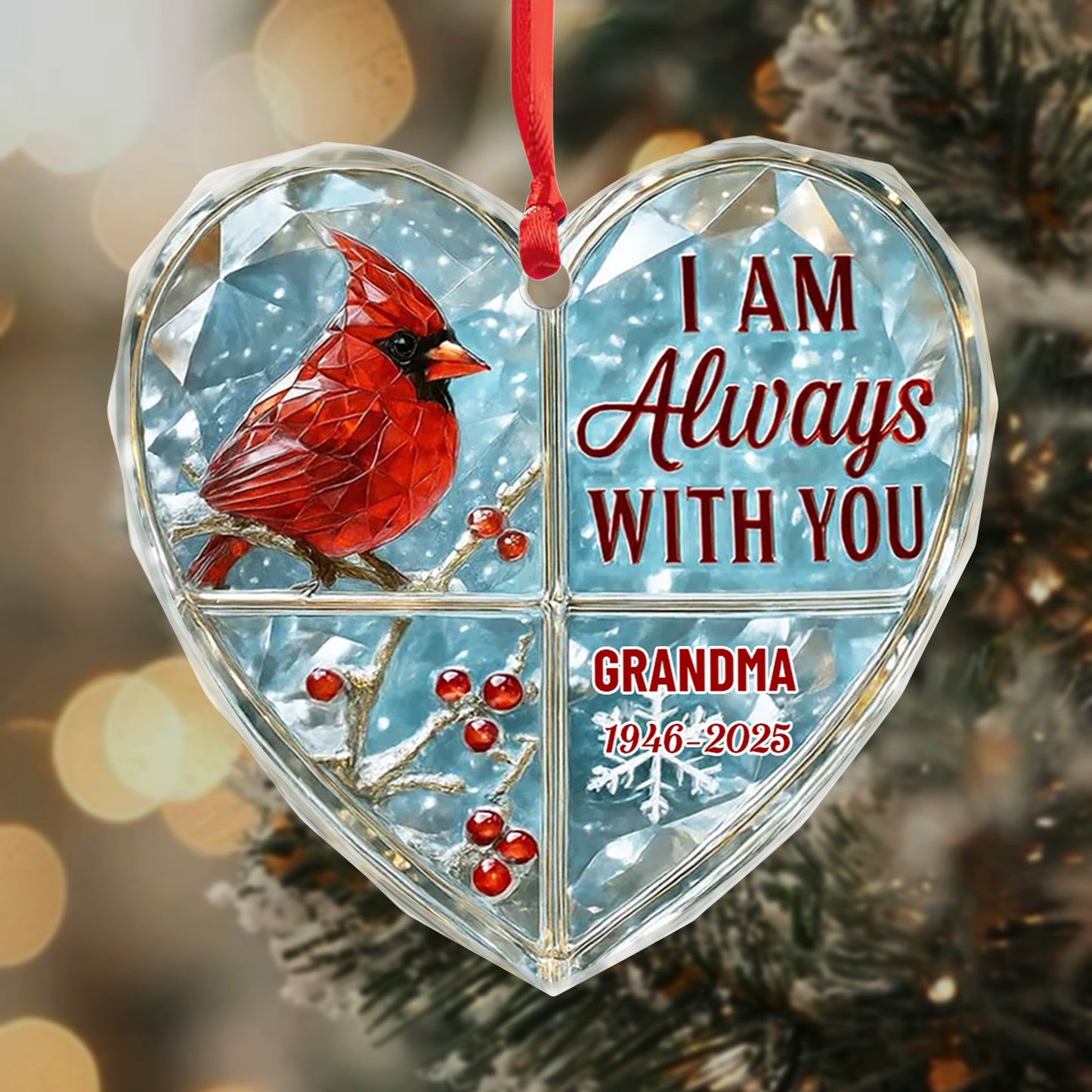 I Am Always With You Cardinal and Snow Design