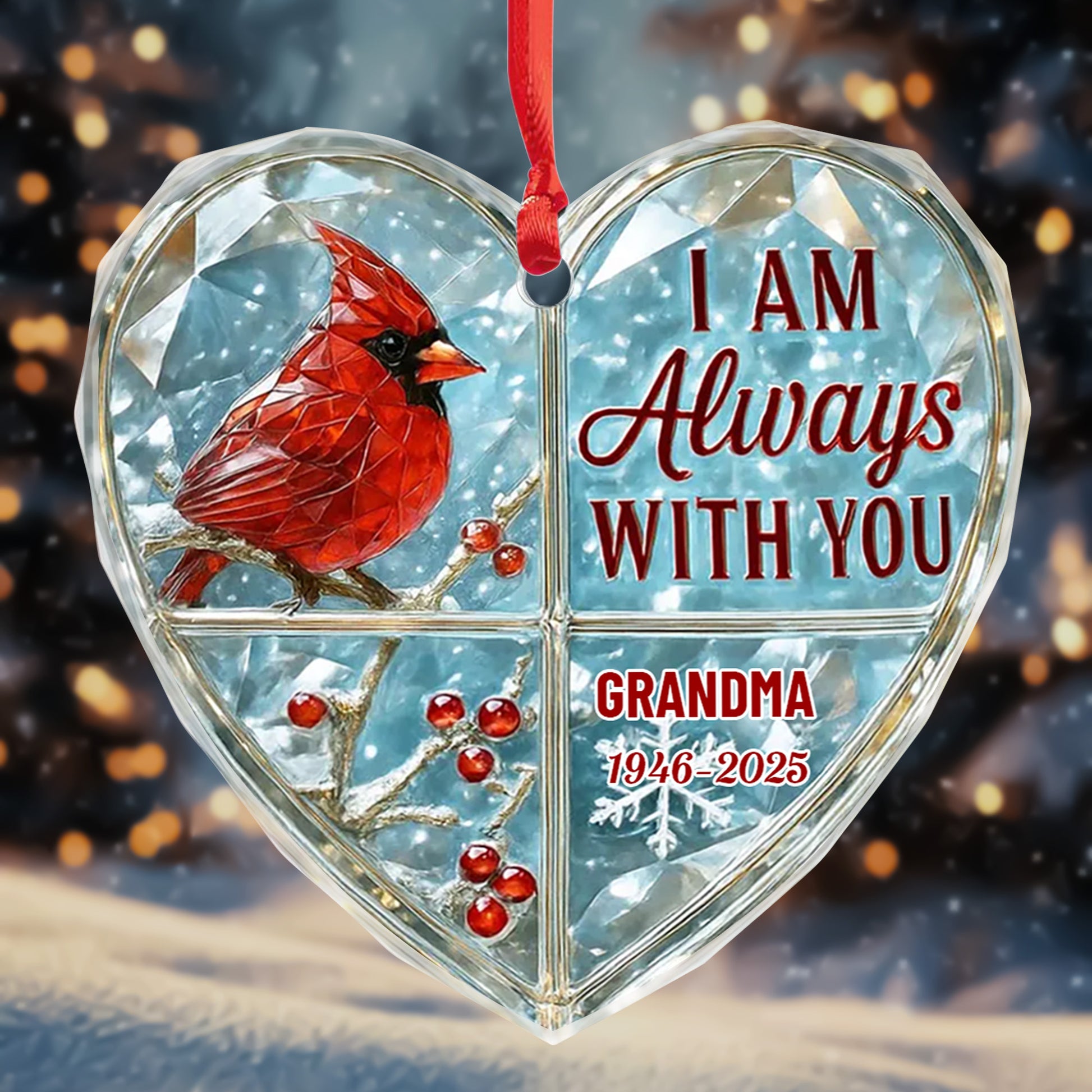 I Am Always With You Cardinal and Snow Design