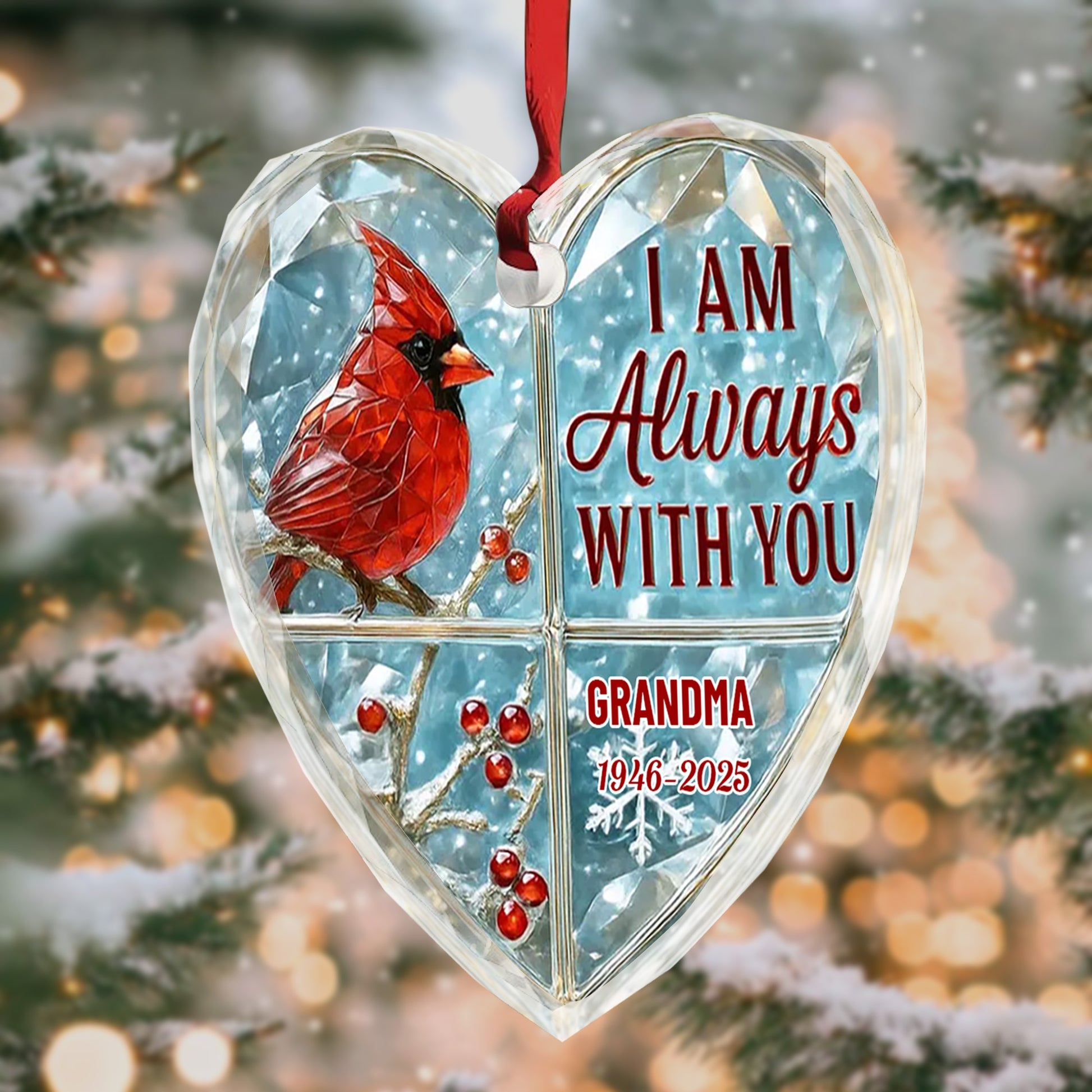I Am Always With You Cardinal and Snow Design
