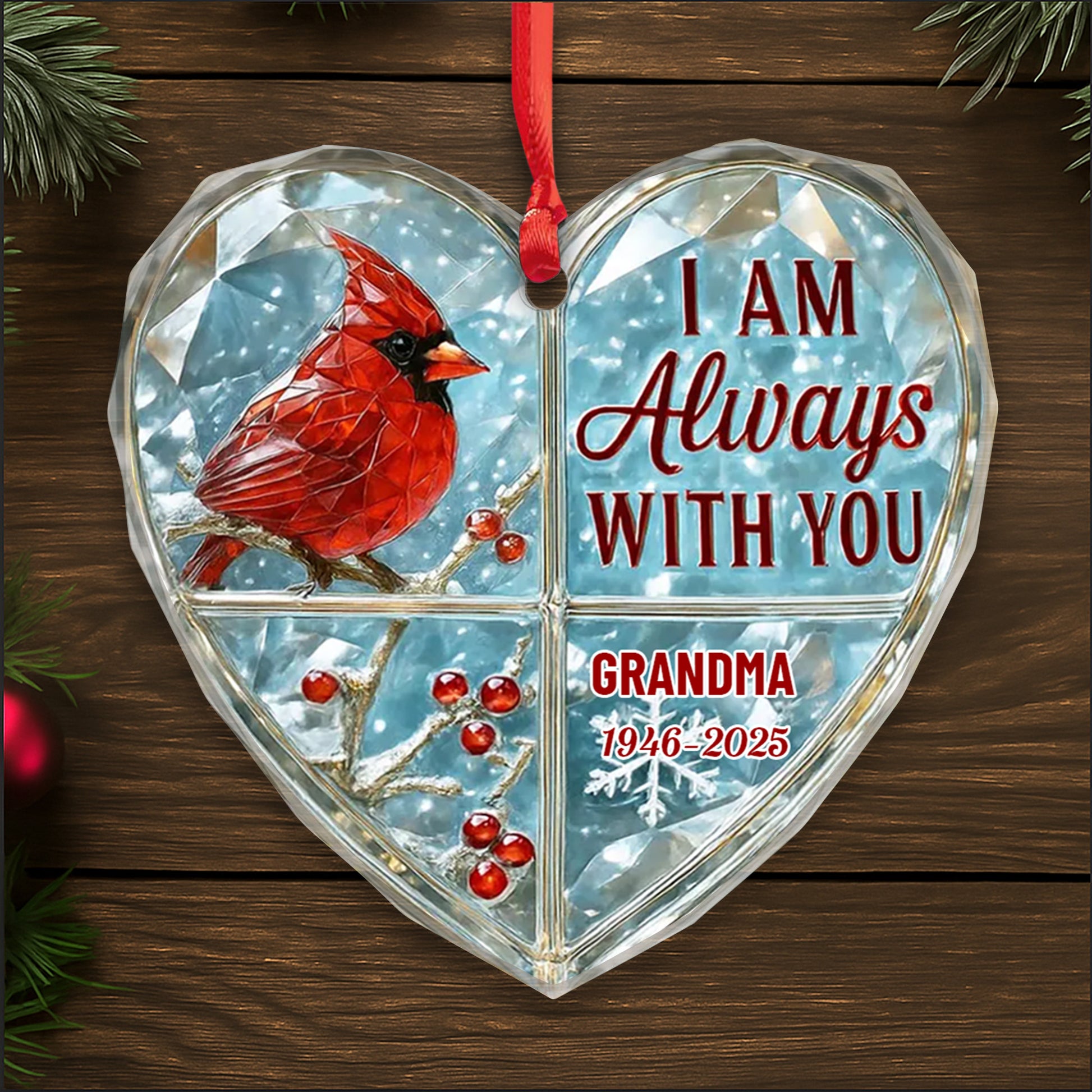 I Am Always With You Cardinal and Snow Design