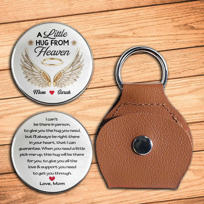 A Little Hug From Heaven Angel Wings And Heart Keychain