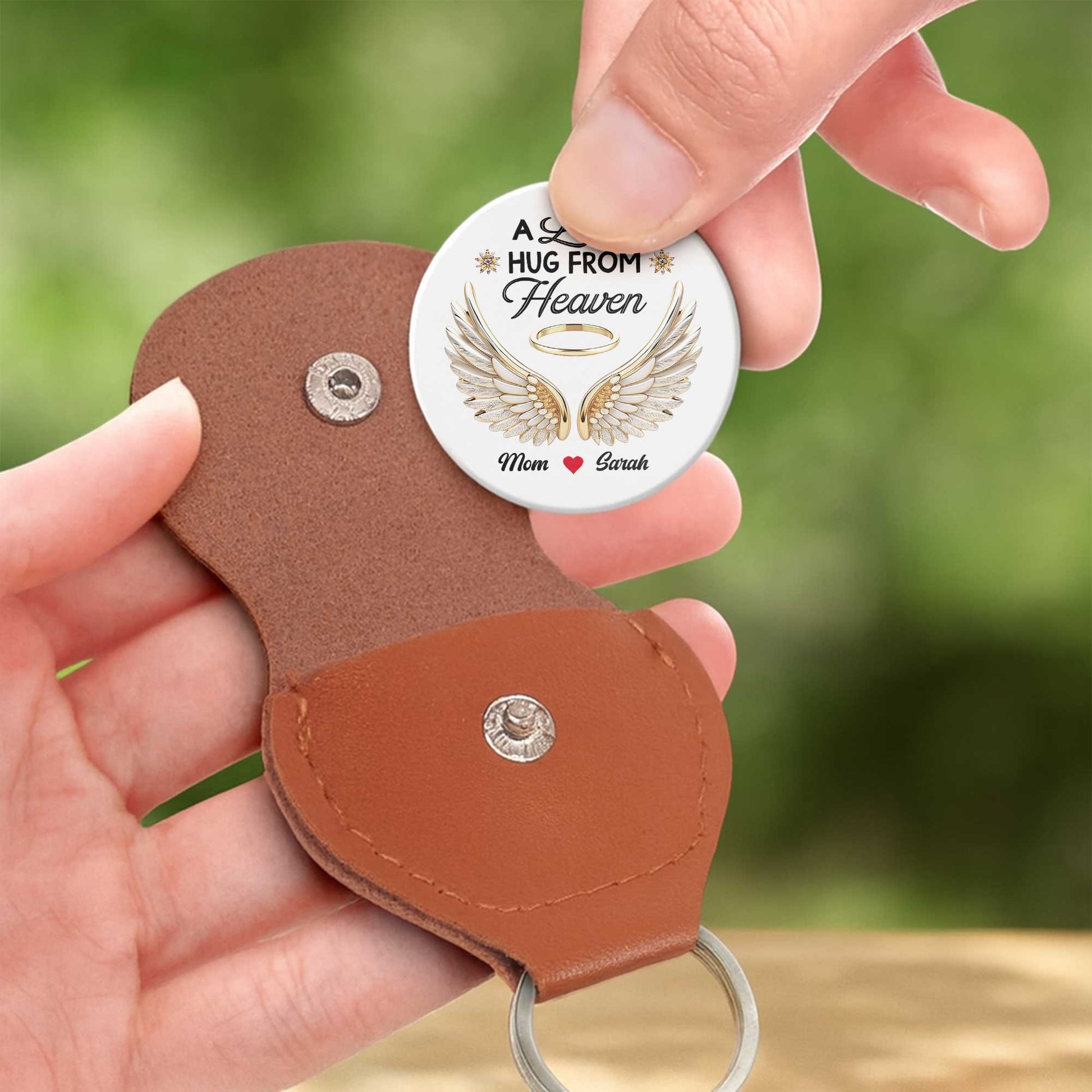 A Little Hug From Heaven Angel Wings And Heart Keychain