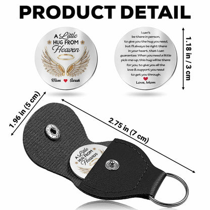 A Little Hug From Heaven Angel Wings And Heart Keychain