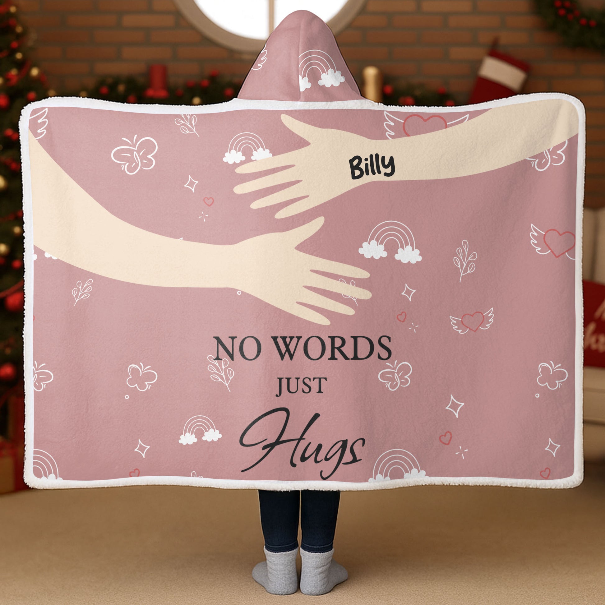 No Words Just Hugs, Hands and Hearts Design