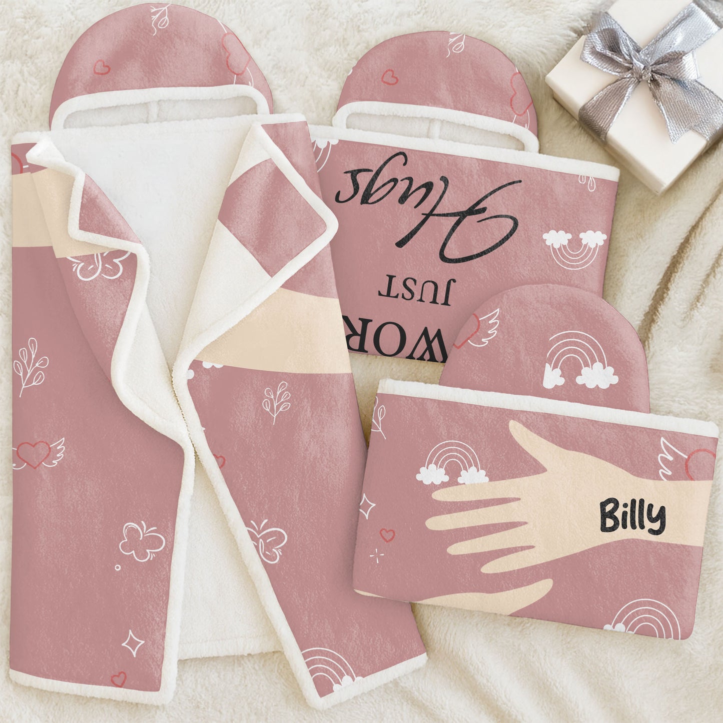 No Words Just Hugs, Hands and Hearts Design