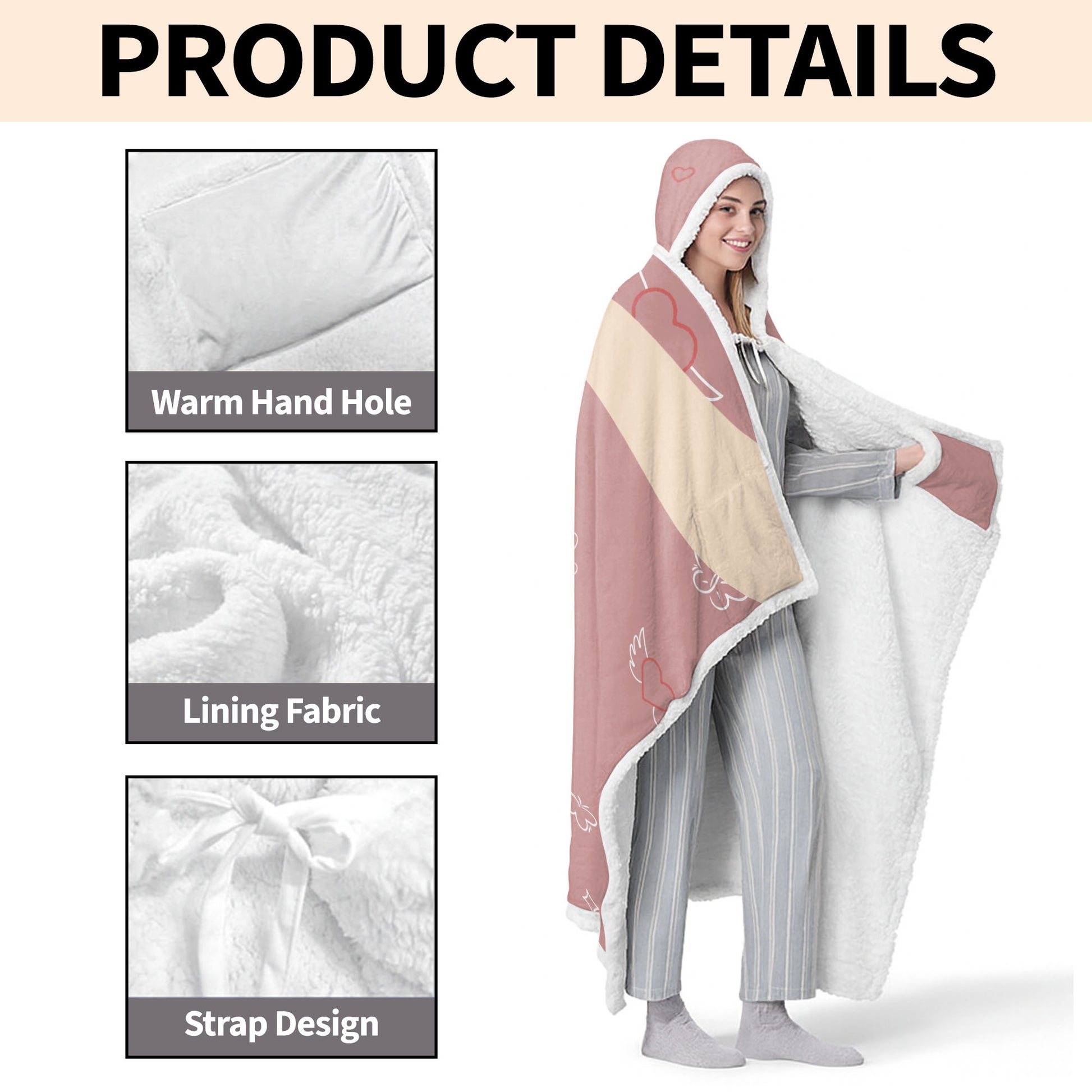 No Words Just Hugs, Hands and Hearts Design