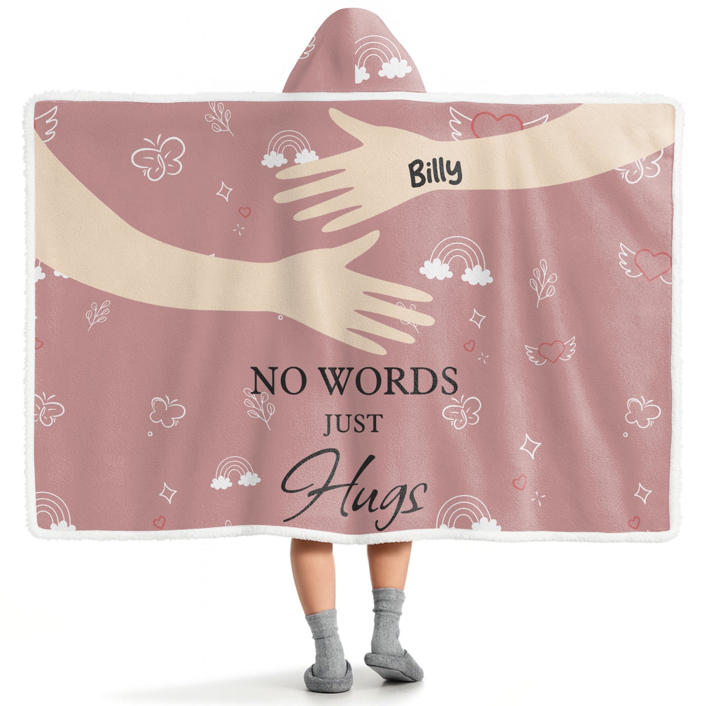 No Words Just Hugs, Hands and Hearts Design