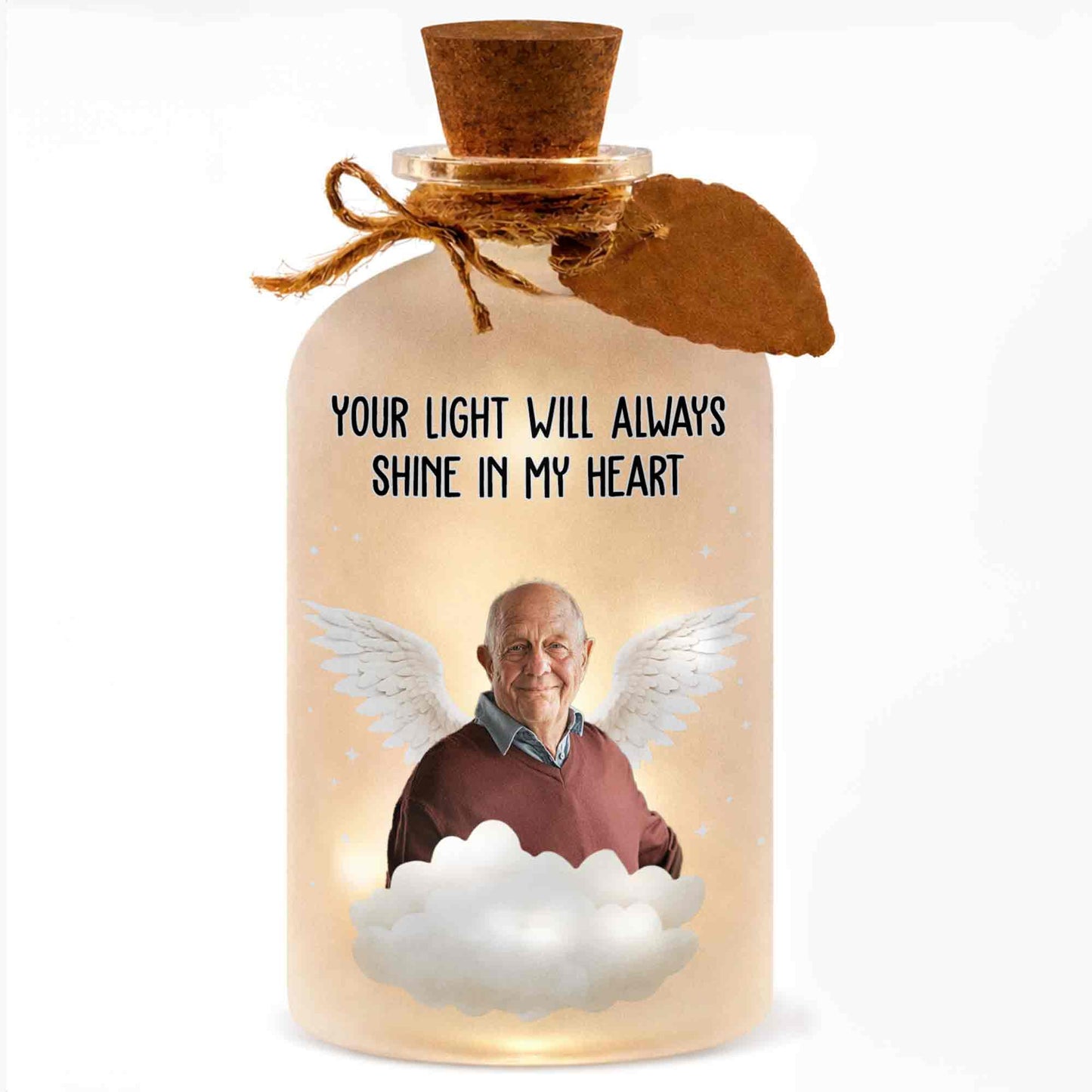 Your Light Will Always Shine In My Heart Angel Wings Clouds