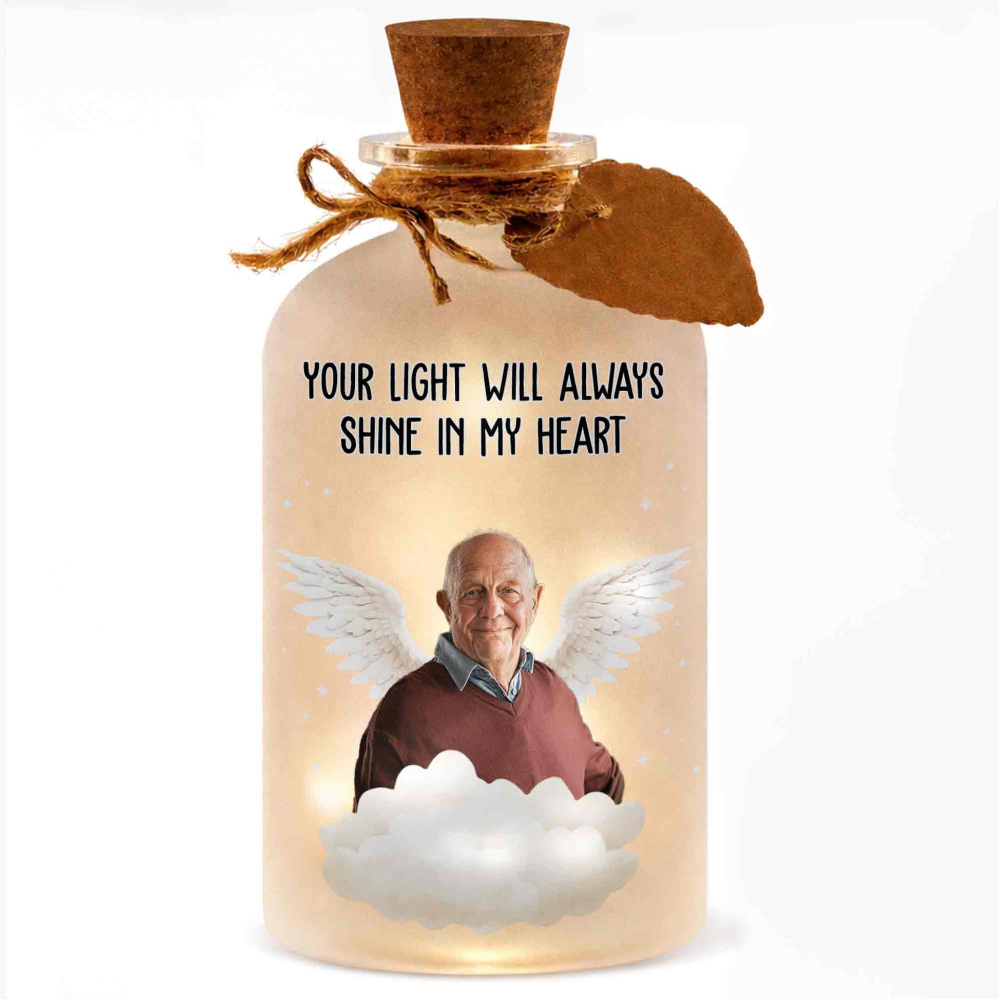 Your Light Will Always Shine In My Heart Angel Wings Clouds