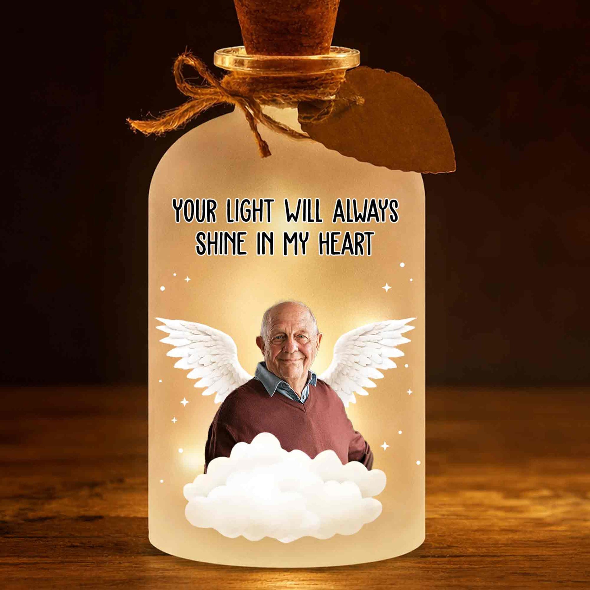 Your Light Will Always Shine In My Heart Angel Wings Clouds