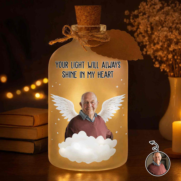 Your Light Will Always Shine In My Heart Angel Wings Clouds