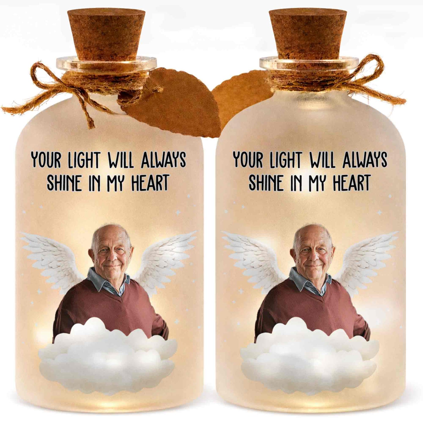 Your Light Will Always Shine In My Heart Angel Wings Clouds