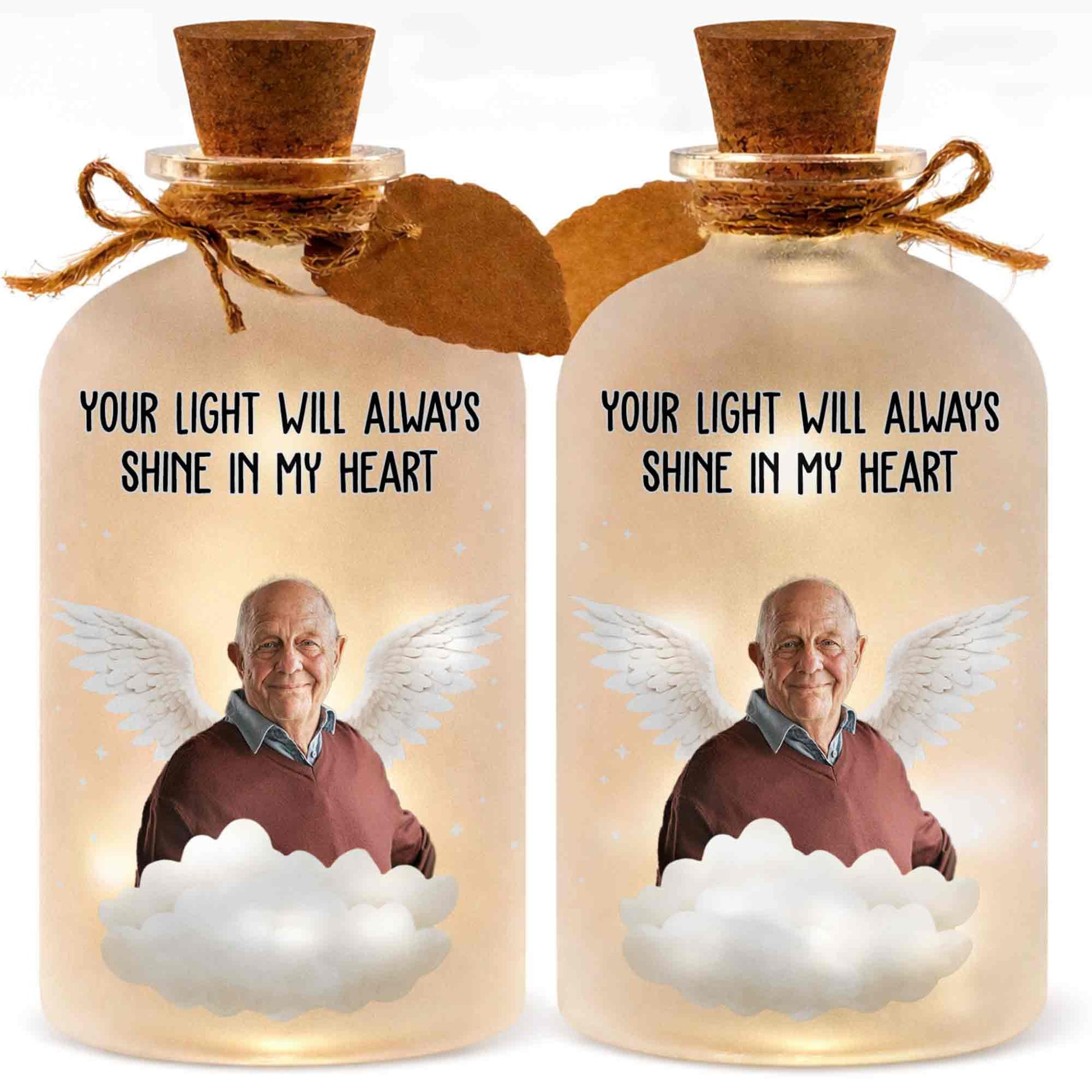 Your Light Will Always Shine In My Heart Angel Wings Clouds