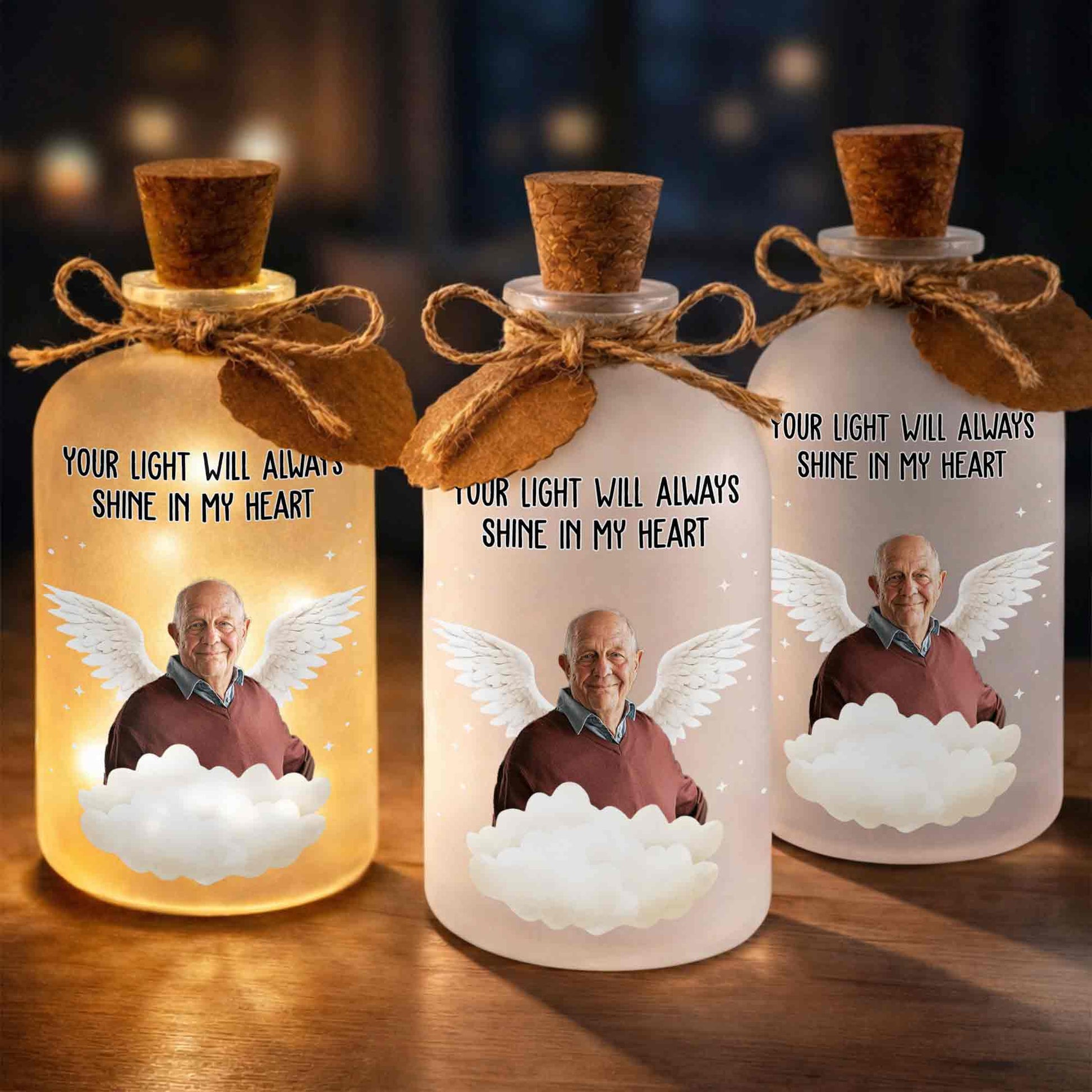 Your Light Will Always Shine In My Heart Angel Wings Clouds