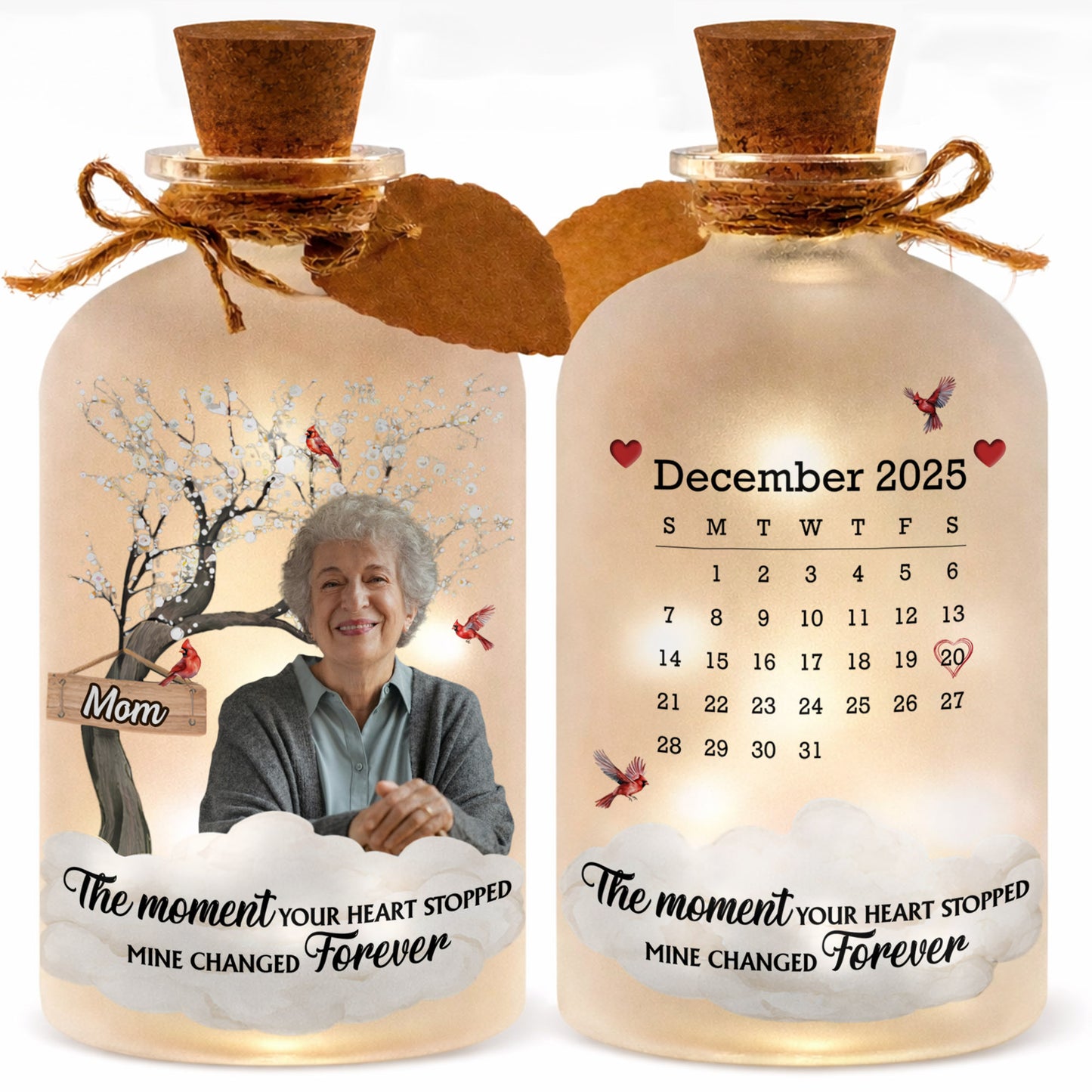 The Moment Your Heart Stopped Mine Changed Forever Cardinal Tree