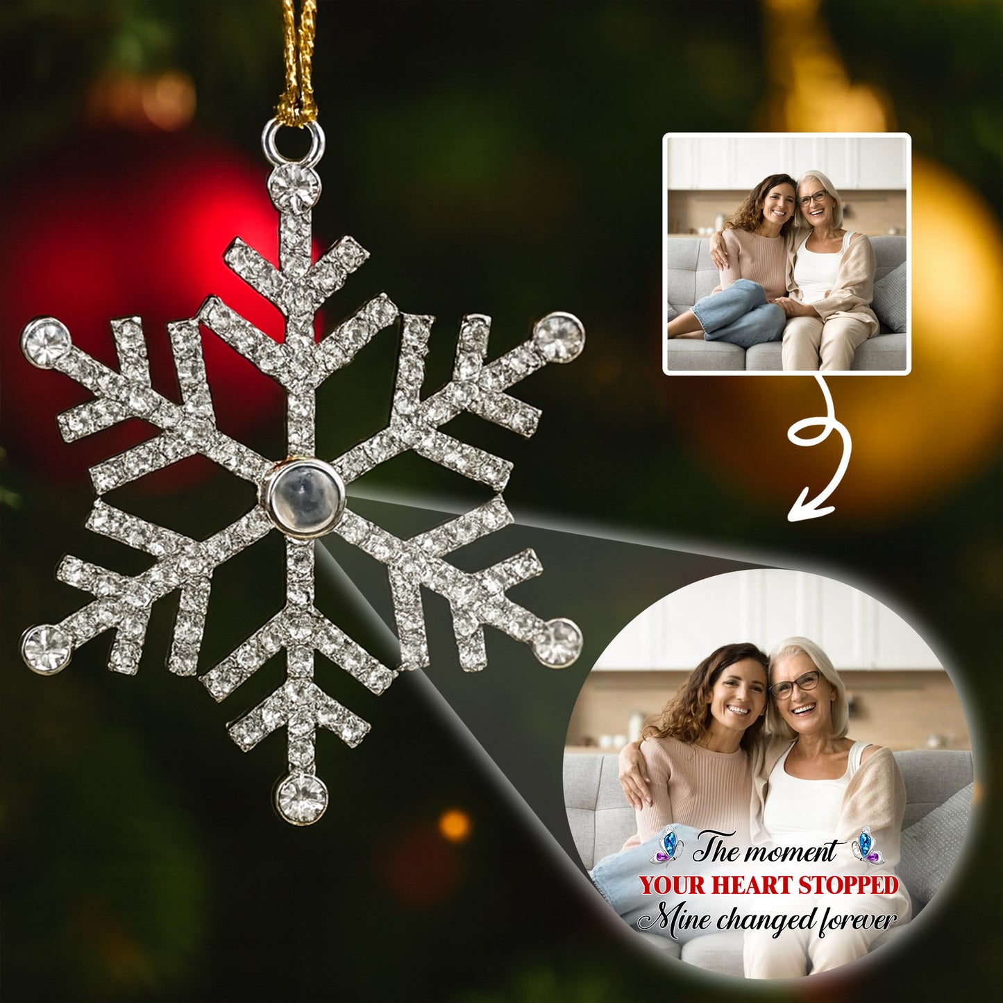 The Moment Your Heart Stopped, Snowflake Photo Keepsake