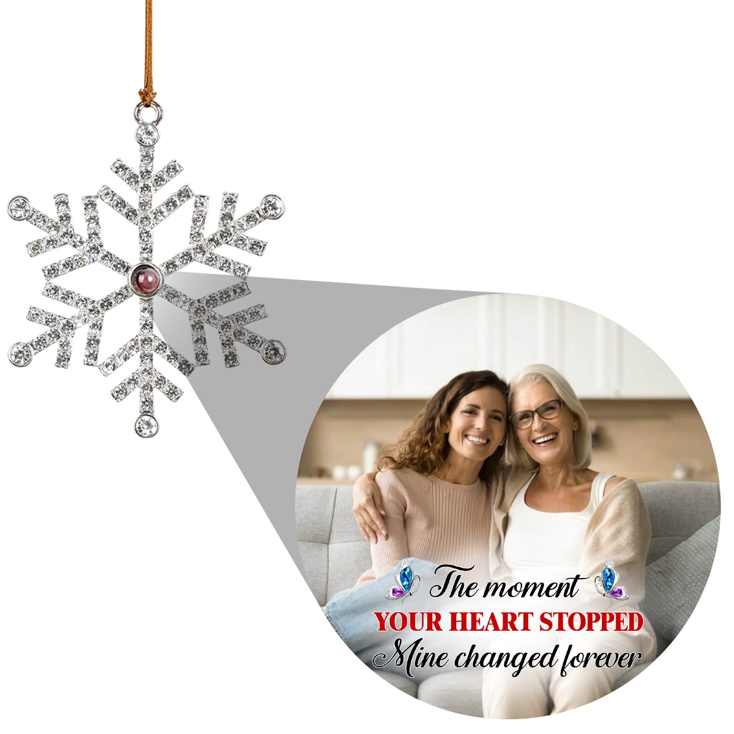 The Moment Your Heart Stopped, Snowflake Photo Keepsake